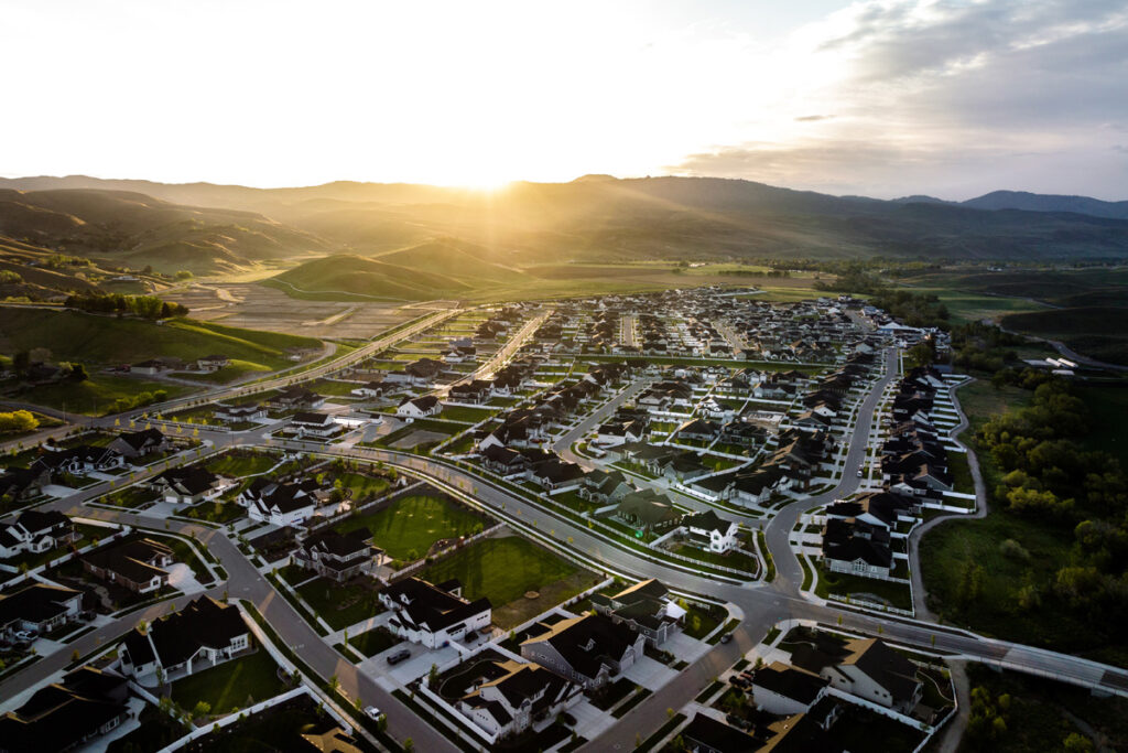 Sunrise over the Dry Creek Ranch community